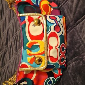 🚨🌸RARE Vintage Y2K Coach Poppy Signature Groovy Satchel🌈MINT CONDITION